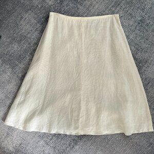 Vintage Banana Republic Fully Lined Linen A-Line Midi Skirt - Size US 8